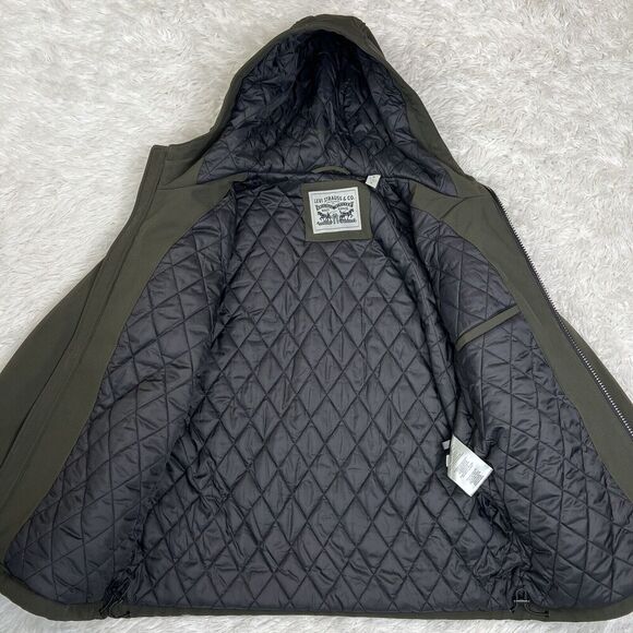 Levi's Olive Hooded Bomber Jacket - Picture 11 of 16